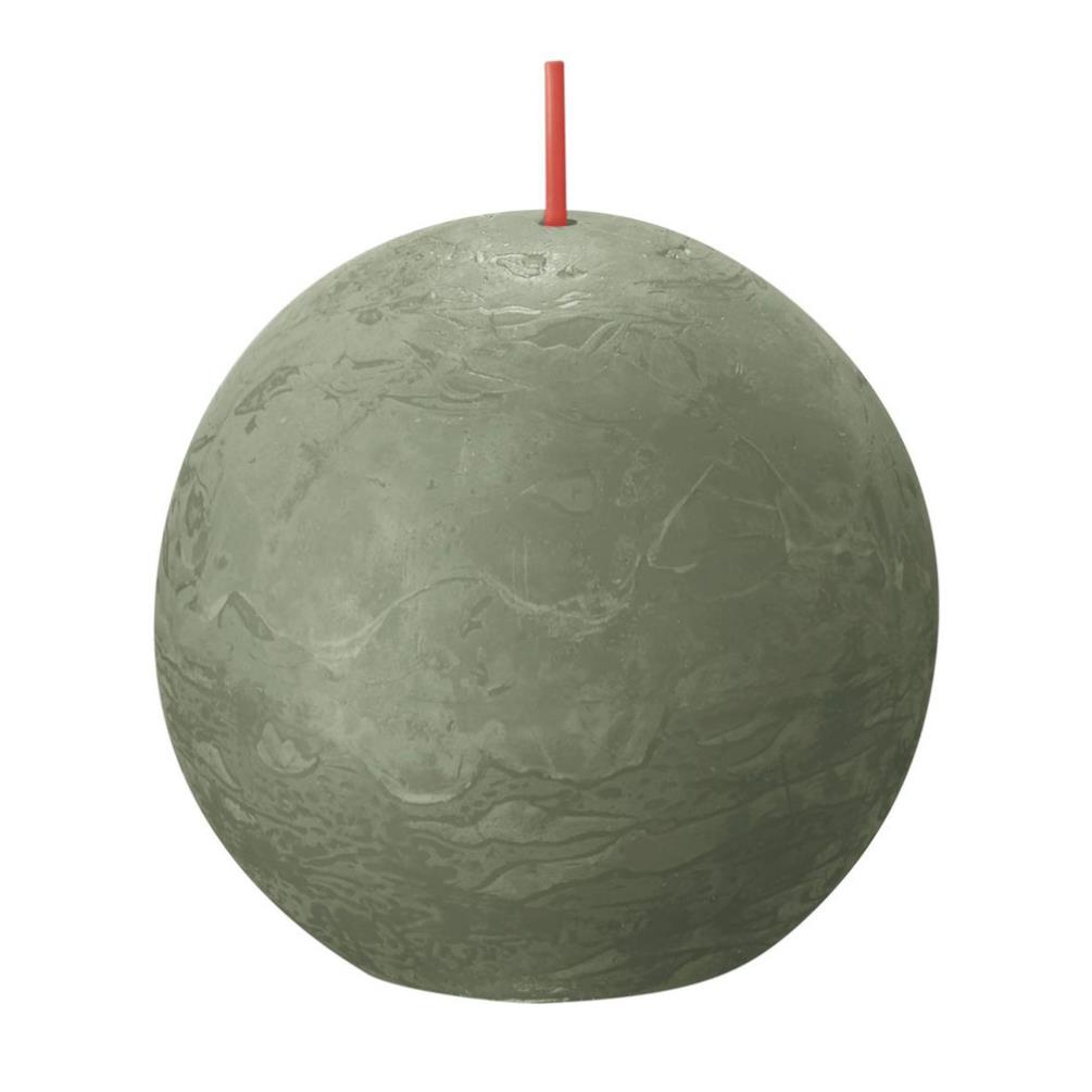 Bolsius Fresh Olive Rustic Ball Candle 8cm £5.84